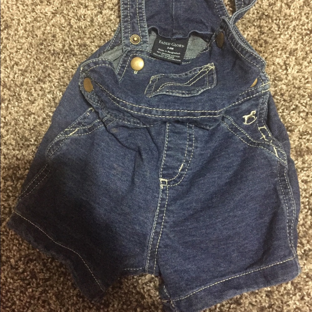 Boys Faded Glory Jean short overalls